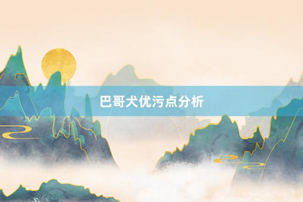 巴哥犬优污点分析